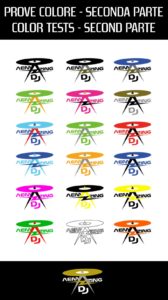 varie prove colore del logo AEMazing DJ